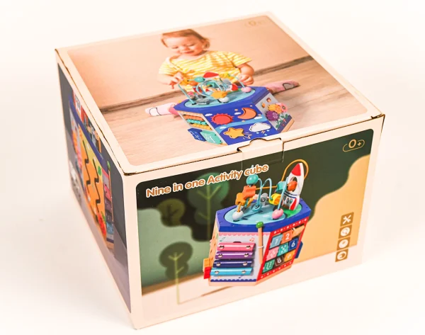 NINE IN ONE ACTIVITY CUBE_2 JoRAY montessori kocka s aktivitami