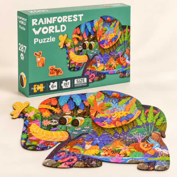 Tvarované puzzle Dažďový prales 287 ks