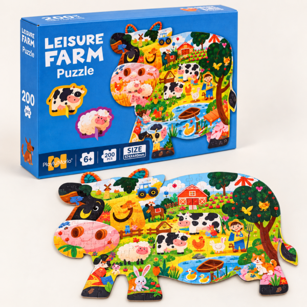 8C9963AF-5F69-4C65-B0F9-40AABC929AD4 Tvarované puzzle Farma 200 ks