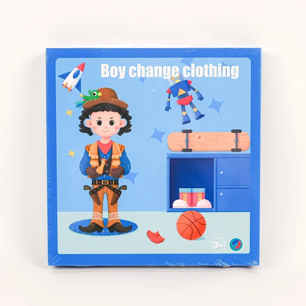 BOY CHANGE CLOTHING_1 Magnetická kniha - oblečenie chlapec