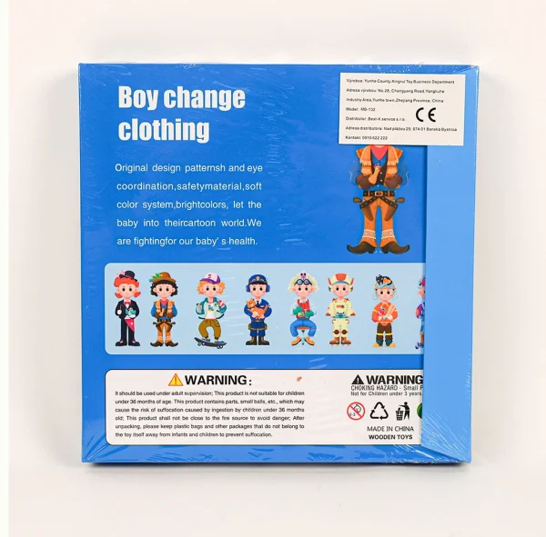 BOY CHANGE CLOTHING_2 Magnetická kniha - oblečenie chlapec