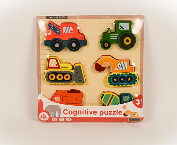 COGNITIVE PUZZLE_1 Vkladačka puzzle - nákladné autá