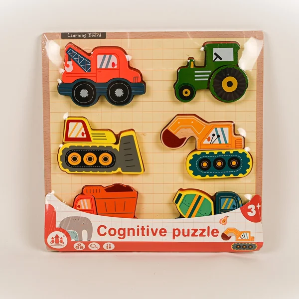 COGNITIVE PUZZLE_1 Vkladačka puzzle - nákladné autá