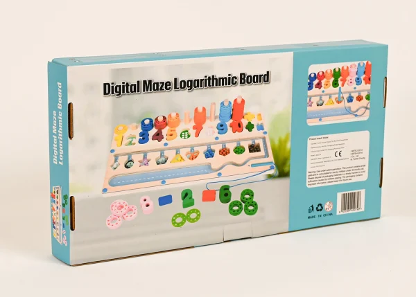 DIGITAL MAZE LOGARITHMIC BOARD_2 Edukačné počítadlo drevené MONTESSORI