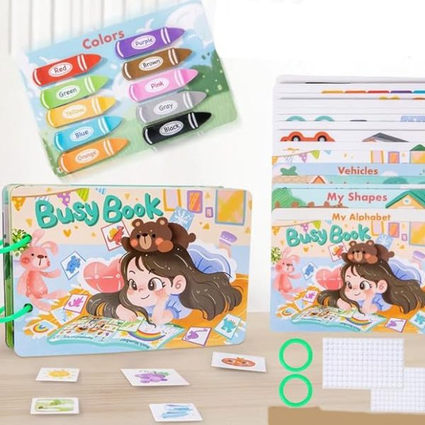 busy book Kniha s 12 praktickými vzdelávacími aktivitami – Interaktívne vzdelávanie