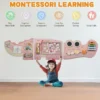 Nástenný montessori Krokodíl - ružový