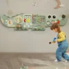 Nástenný montessori Krokodíl - zelený