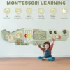 Nástenný montessori Krokodíl - zelený