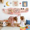 Nástenný montessori Krokodíl - ružový