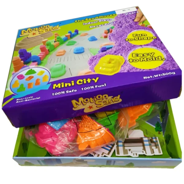 Motion Sand Mini City – kinetický piesok 800g s 3D boxom
