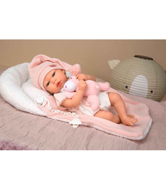 Reborn bábika Arias Ariel 40 cm s plyšákom a vôňou vanilky