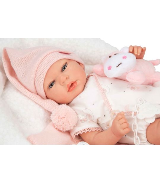 Reborn bábika Arias Ariel 40 cm s plyšákom a vôňou vanilky