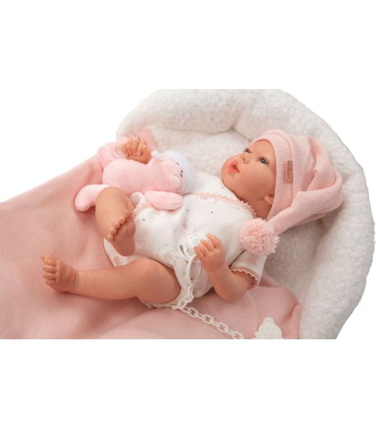 Reborn bábika Arias Ariel 40 cm s plyšákom a vôňou vanilky