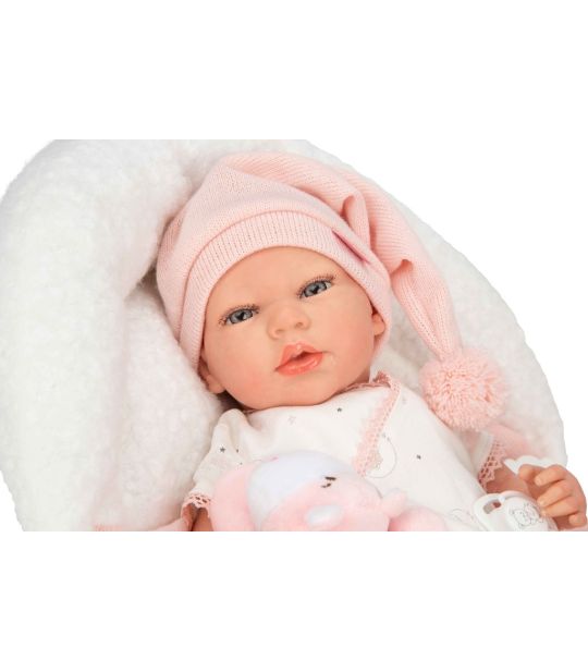 Reborn bábika Arias Ariel 40 cm s plyšákom a vôňou vanilky