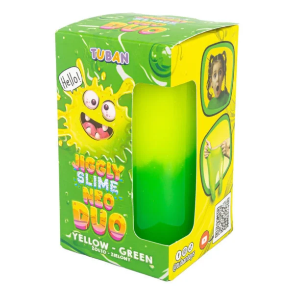 TUBAN Jiggly Slime Sliz NEO DUO žlto zelený 430 g
