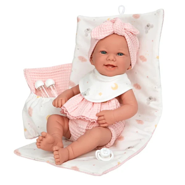 Bábika Arias Elegance Zoe 42 cm s vôňou vanilky, prebaľovacou podložkou
