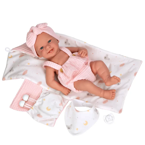 Bábika Arias Elegance Zoe 42 cm s vôňou vanilky, prebaľovacou podložkou