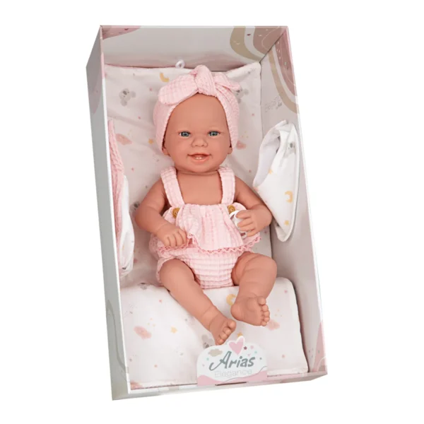 Bábika Arias Elegance Zoe 42 cm s vôňou vanilky, prebaľovacou podložkou