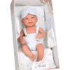 Bábika Arias Elegance Zoe 42 cm s vôňou vanilky, prebaľovacou podložkou a podbradníkom