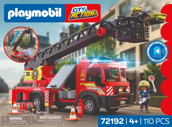 Playmobil Hasičské auto s výsuvnou plošinou